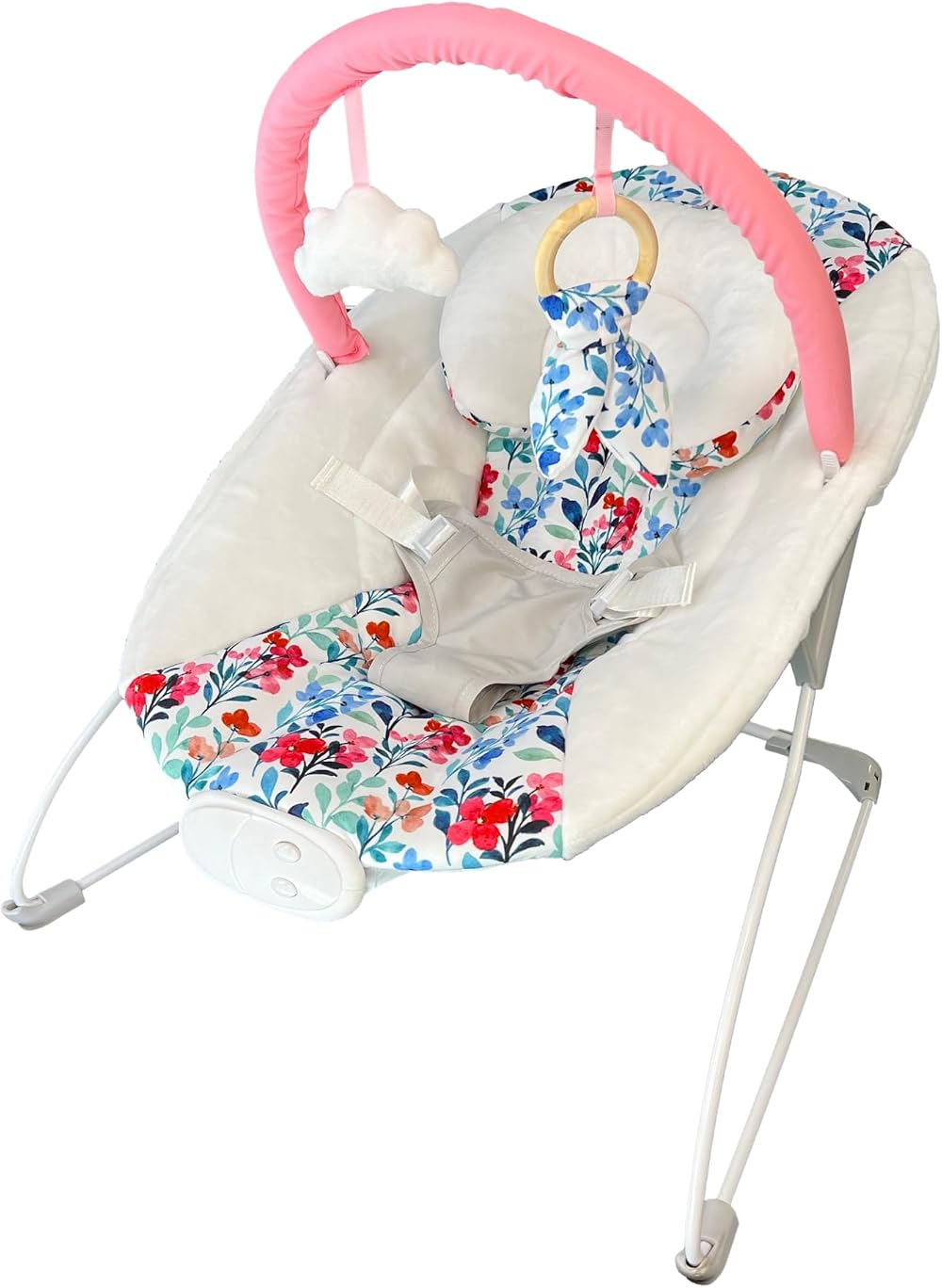 LADIDA Baby Bouncer with Music and Vibration for Newborns 2 Toys