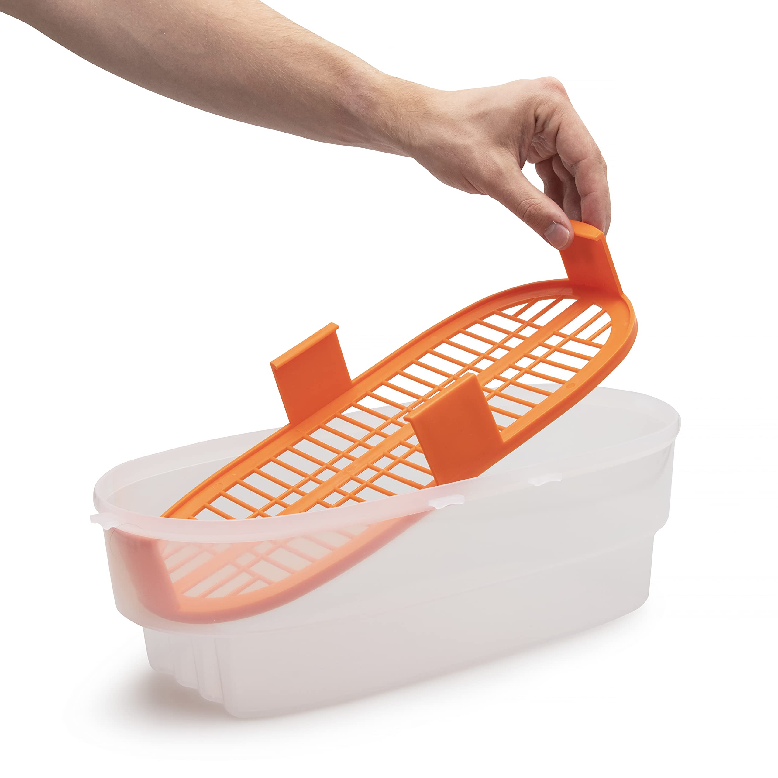Premium Products Corp Easy Breader Batter Bowl All-in-1 Mess Breading Station Tray Snap-Shut Lid with Silicone Ring For Coating Fried or Baked Food With Deep Fry Cooking Thermometer(PPC-EBB-2021-01)