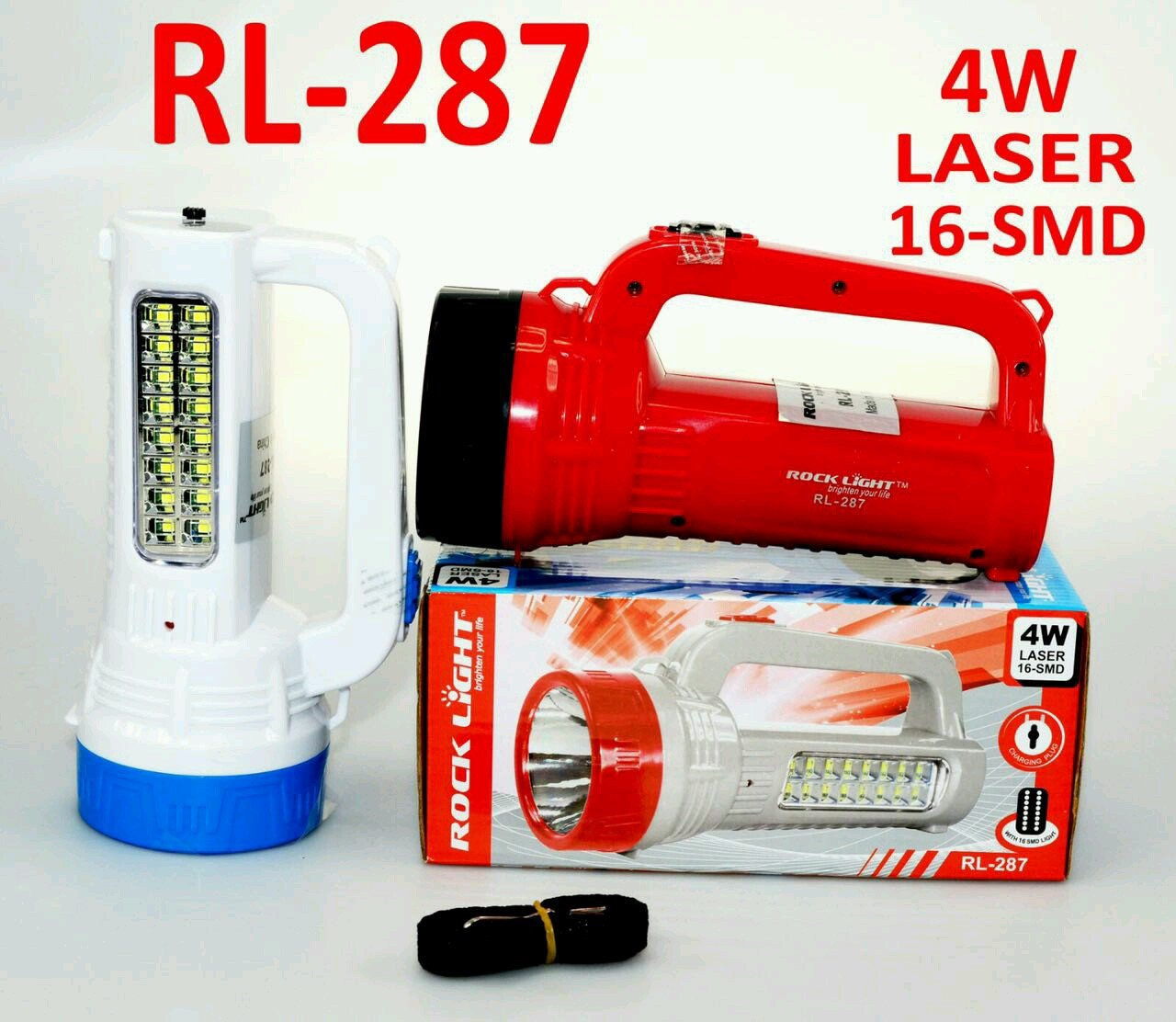 Onlite 4W Jumbo Rechargeable Torch High Power LED Flash Laser Light