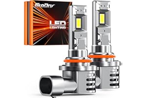 GloDrv 2024 Upgrade 9005/HB3 Led Bulbs 20000lm 600% Bright 1:1 Mini Size Design With 6000k Cool White，Halogen Upgrade Replacement, Plug and Play, Pack of 2
