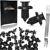 AOLYGEI C34 100 Pcs Nylon Fastener Rivets Compatible with Honda Acura Accord Civic Fits Bumper and Fender Body Retainer Clips