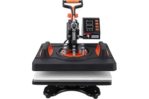 6-in-1 12x15 Inch Heat Press Machine with 360° Swing Away Design,Digital Industrial-Grade Heat Transfer Machine for T-Shirts,