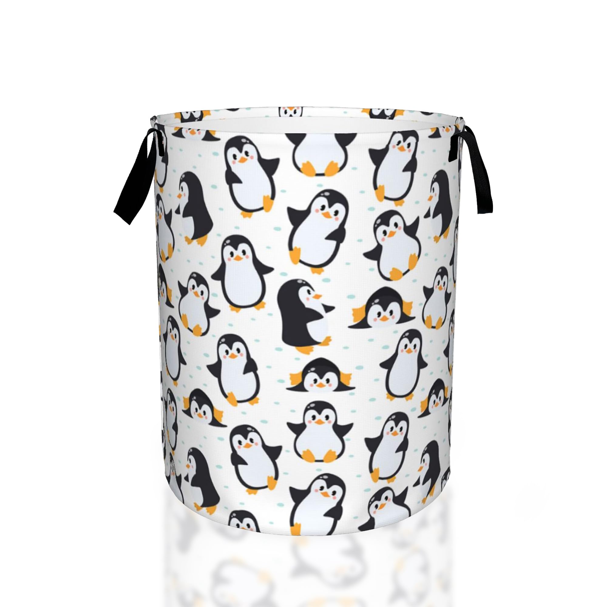 Photo 1 of UIUPRO Laundry Hamper, Cute Penguins Laundry Basket,Waterproof Foldable Storage Bin for Bedroom,Clothes Organizer Basket,Toys Box 16x20 Inch