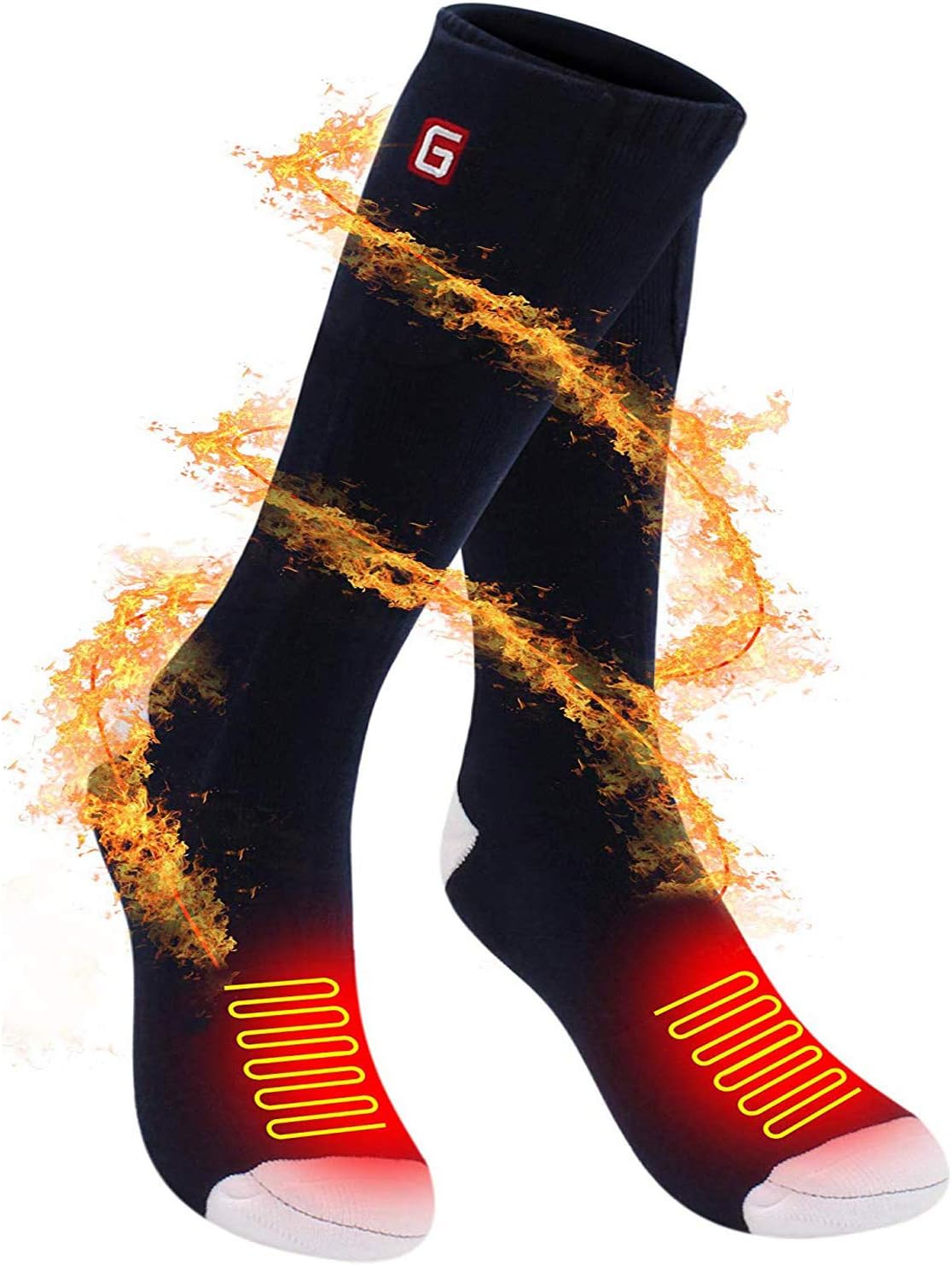 SVPRO Electric Heated Socks Men Women Rechargeable Heating Socks Washable Battery Thermal Foot Warmer Socks Winter Warm Socks