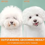 Candure Dematting Comb for Dogs Cats 2 in 1 Double Sided Stainless Steel Rake view 6