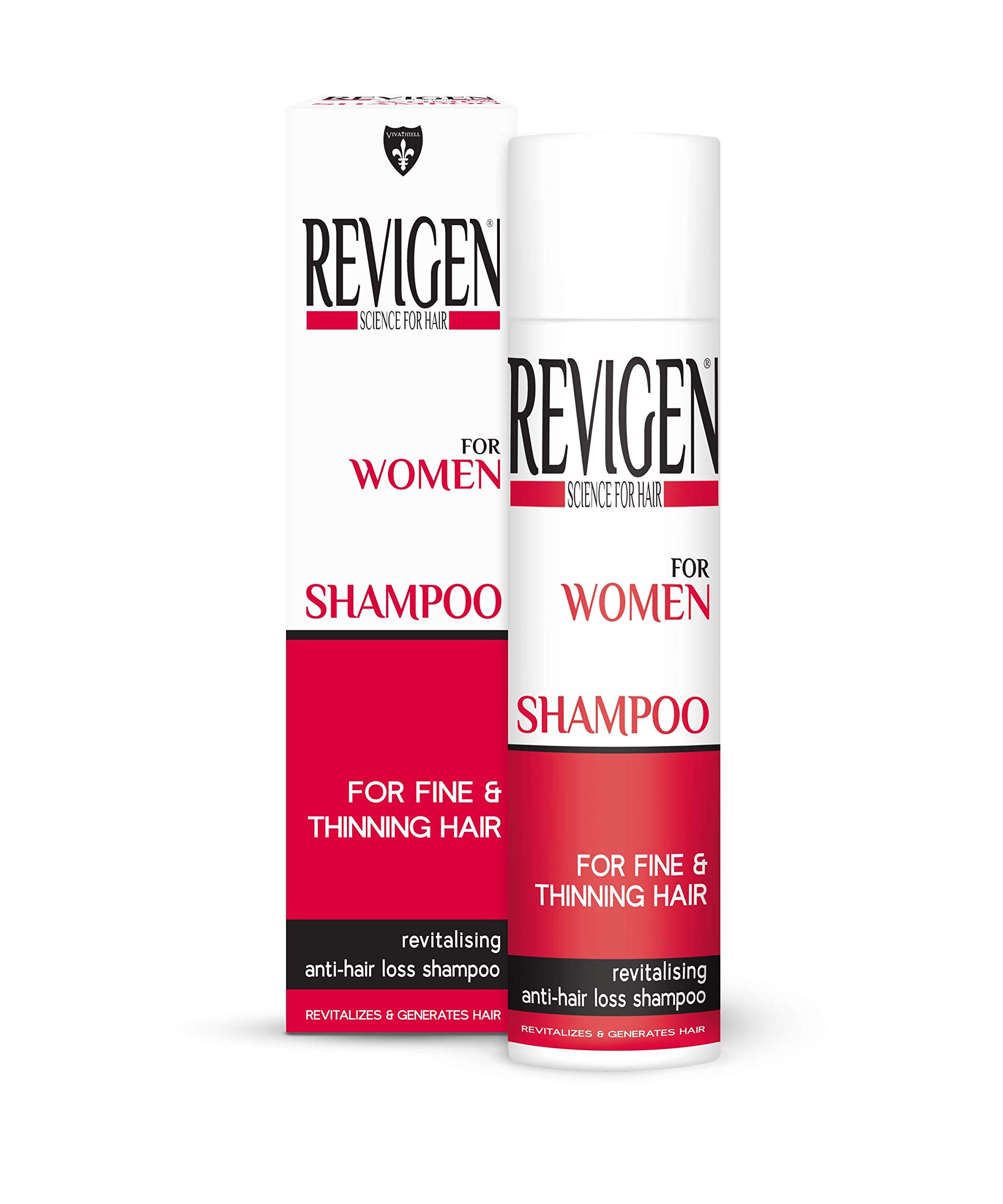 Revigen Shampoo for Women, Revitalizing anti-hair loss shampoo for fine and thinning hair, 250 mL