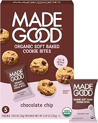 MadeGood Chocolate Chip Soft Baked Cookies, Organic Snacks, 0.85oz Each