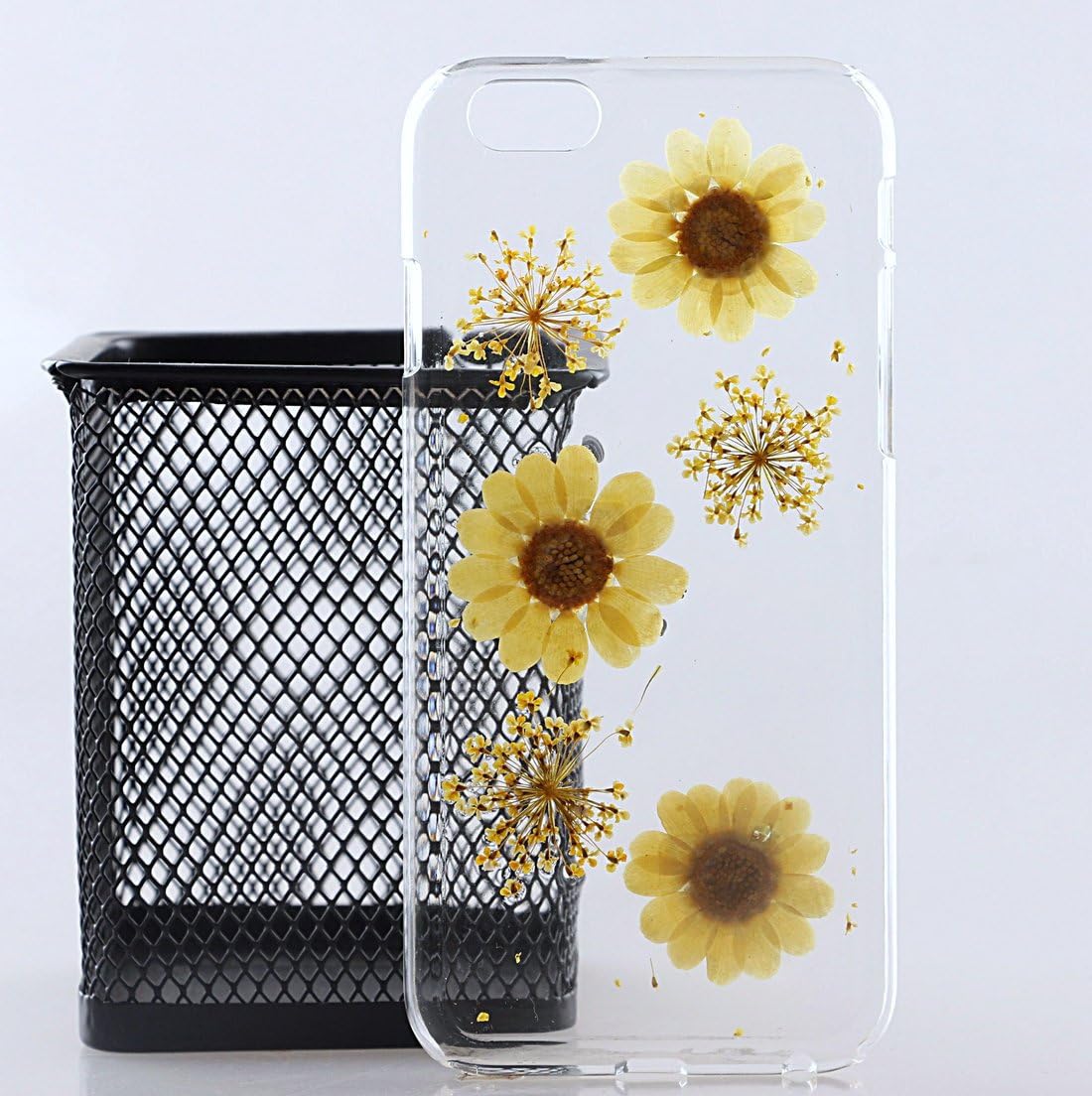 USBerry Real Dried Flower Pressed DIY Cell Phone Case for iPhone 6 4.7 Handmade Phone Cover with Real Dried Flower