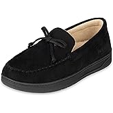 isotoner Men's Slip-on Indoor/Outdoor Microsuede Memory Foam Comfort Moccasin Slippers