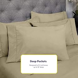 Queen Sheets Sage - 6 Piece 1500 Supreme Collection