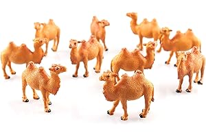 X HOT POPCORN 10 Pcs Camel Figurines Hand Painted Camel Figurine Miniature Animal Statue Wildlife Bactrian Camel Camel Animal Model Table Desktop Animal Figurine Cake Toppers Statue Collection Home Decor