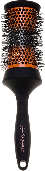 Denman DHH4 Large Thermo Ceramic Hourglass Hot Curl Brush Orange Black