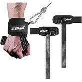 Weight Lifting Straps with Cuffed D Ring,Heavy Duty Thyick Comfortable Lifting Straps, Secure Fit, Enhanced Grip, Straps for Weightlifting & Gym Training