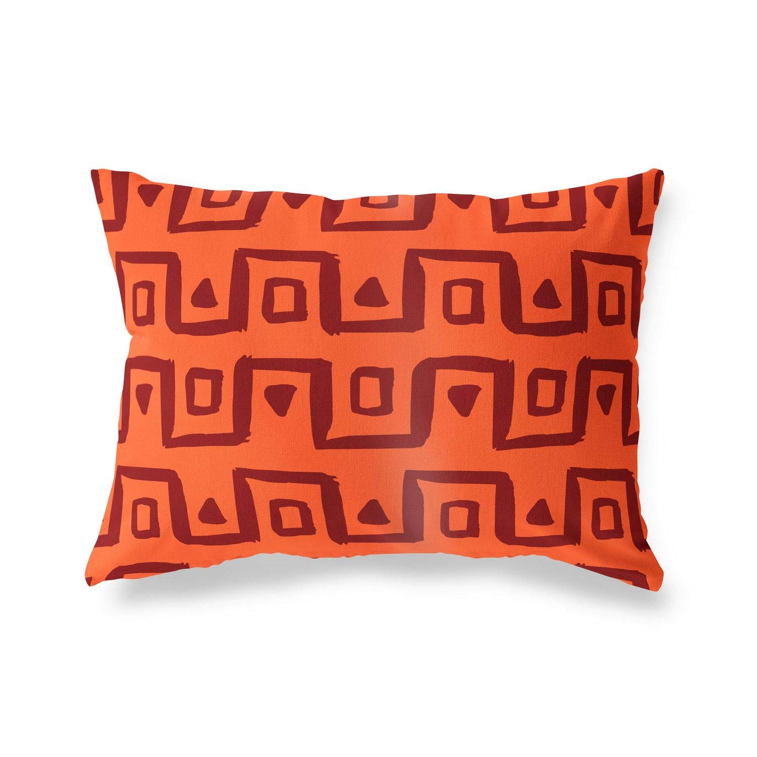 BonaMaison Decorative Cushion Cover, Orange Bordeux Throw Pillow Covers, Home Decorative Pillowcases for Livingroom, Sofa, Bedroom, Size: 45X60 Cm - Designed and Manufactured in Turkey