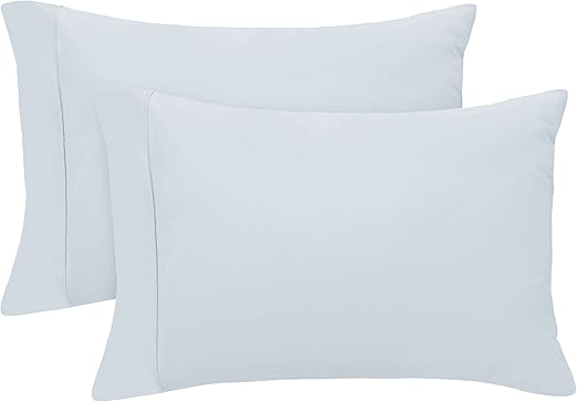 Amazon Com Juliette Juego De Funda De Almohada De Algodon Azul Sky Blue King Home Kitchen