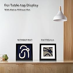 KINLINK 6x6 Picture Frames Black, Square Photo