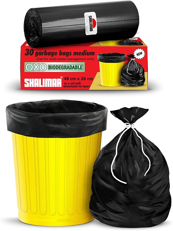 Shalimar Premium OXO Biodegradable Garbage Bags (Medium) Size 48 cm x