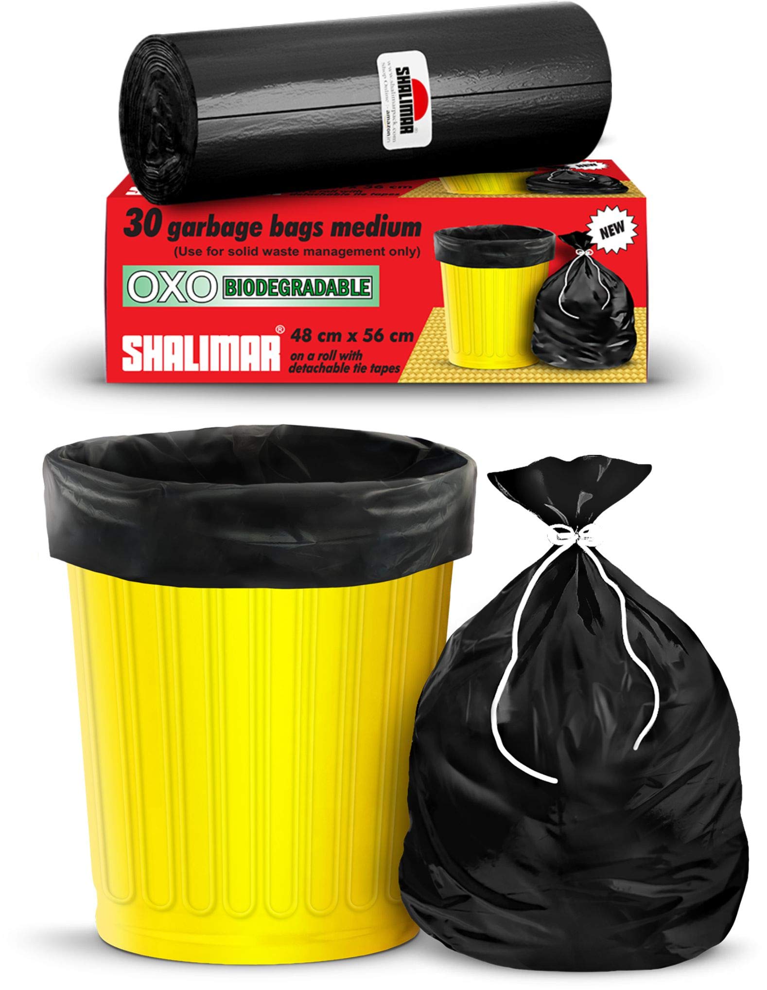 Shalimar Premium OXO Biodegradable Garbage Bags (Medium) Size 48 cm x