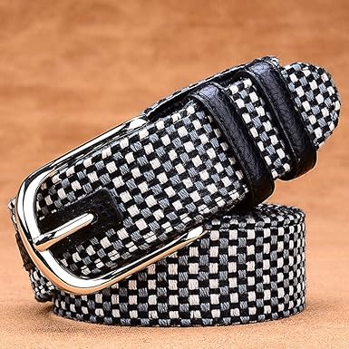 black woven belt womens