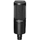 Audio-Technica AT2020 Cardioid Condenser Studio XLR Microphone, Ideal for Project/Home Studio Applications