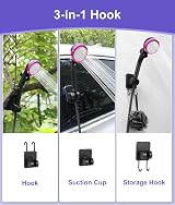 WADEO Portable Camping Shower 6000mAh Battery LED Display Outdoor Kit view 5