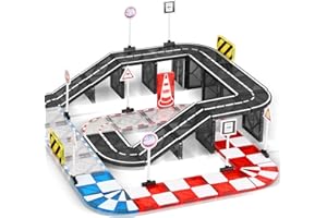 Mruikeny Magnetic Tiles Road Set & Racing Track Expansion Pack, Magnetic Blocks Building Toys for 3+ Year Old Boys Girls, STEM Magnetic Toys Magnetic Tiles for Toddlers 3-5 4-8