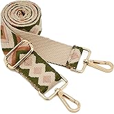 ZOOEASS Wide Shoulder Strap Adjustable Replacement Belt Guitar Style Crossbody Bag Handbag Strap Multicolor Canvas Straps(Wide:1.5in)(Color11)