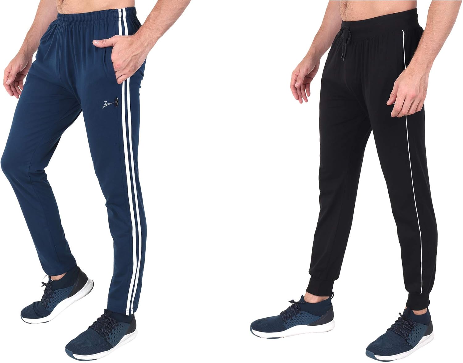 Buy Zeffit Men's Regular Cotton Track Pants ComboFull Length Track