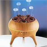 BLOIMP Essential Oil Diffuser 250ML,Jellyfish Diffuser Air Humidifiers Sound Pickup Ultrasonic Aromatherapy Diffuser Remote Control 7 Color Lights for Home Bedroom Office Hotel(Wood Color)