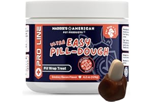 MADDIE'S AMERICAN PET PRODUCTS Ultra Easy Pill-Dough Treat Paste Wrap with Probiotics - Forms a Custom Pocket to Hide Pet Medications - Pro Line (1 Pack, Bacon)