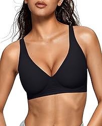 OEAK Womens Deep V Bras Comfortable Bra Support