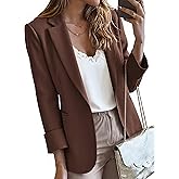 KIRUNDO Blazers for Women Business Casual Long Sleeve Open Front Lapel Suit Jackets Office Work Blazer Pockets Fall Clothes
