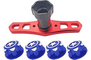 HOPLEX Aluminium Alloy Blue 17mm Hex Wheel Nut with Wheel hex Sleeve Wrench Tool for Traxxas X-Maxx/E-Revo/E-Maxx/Summit Monster Truck RC Vehicle Tires