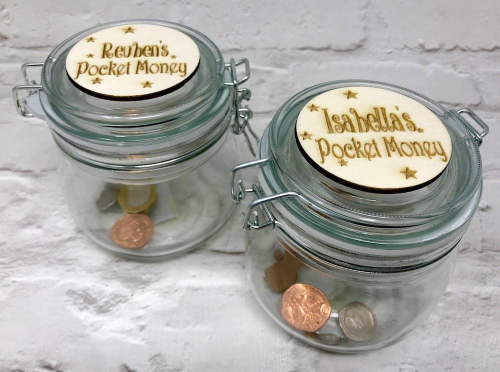 Una Casa Personalised Child's Pocket Money Jar Kids Money Box