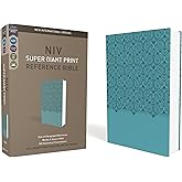 NIV, Super Giant Print Reference Bible (Font Size: 16.5-point), Leathersoft, Teal, Red Letter, Comfort Print