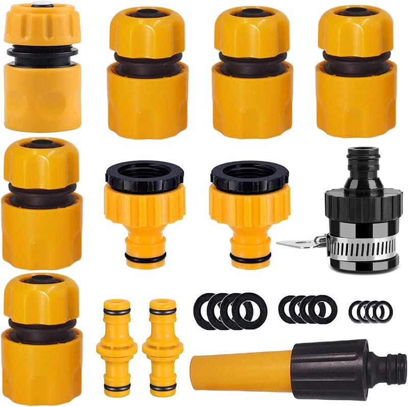 EUHUYG Hose Connector Set 1/2in 3/4in Tap Fittings Quick Connectors