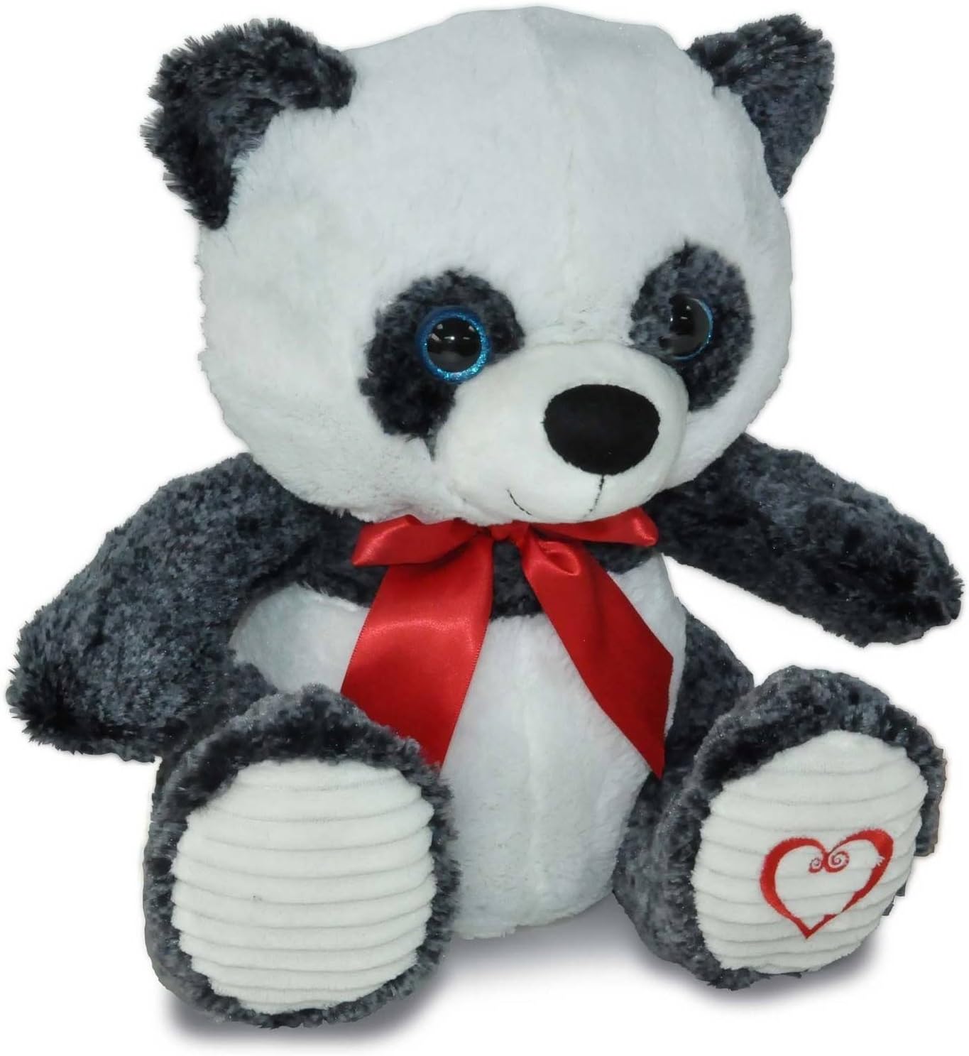 Adorable Panda with Heart Paw Embroidery for Valentines Day