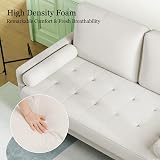 Vesgantti Small 2 Seater Sofa Beige Velvet with Wood Legs view 5
