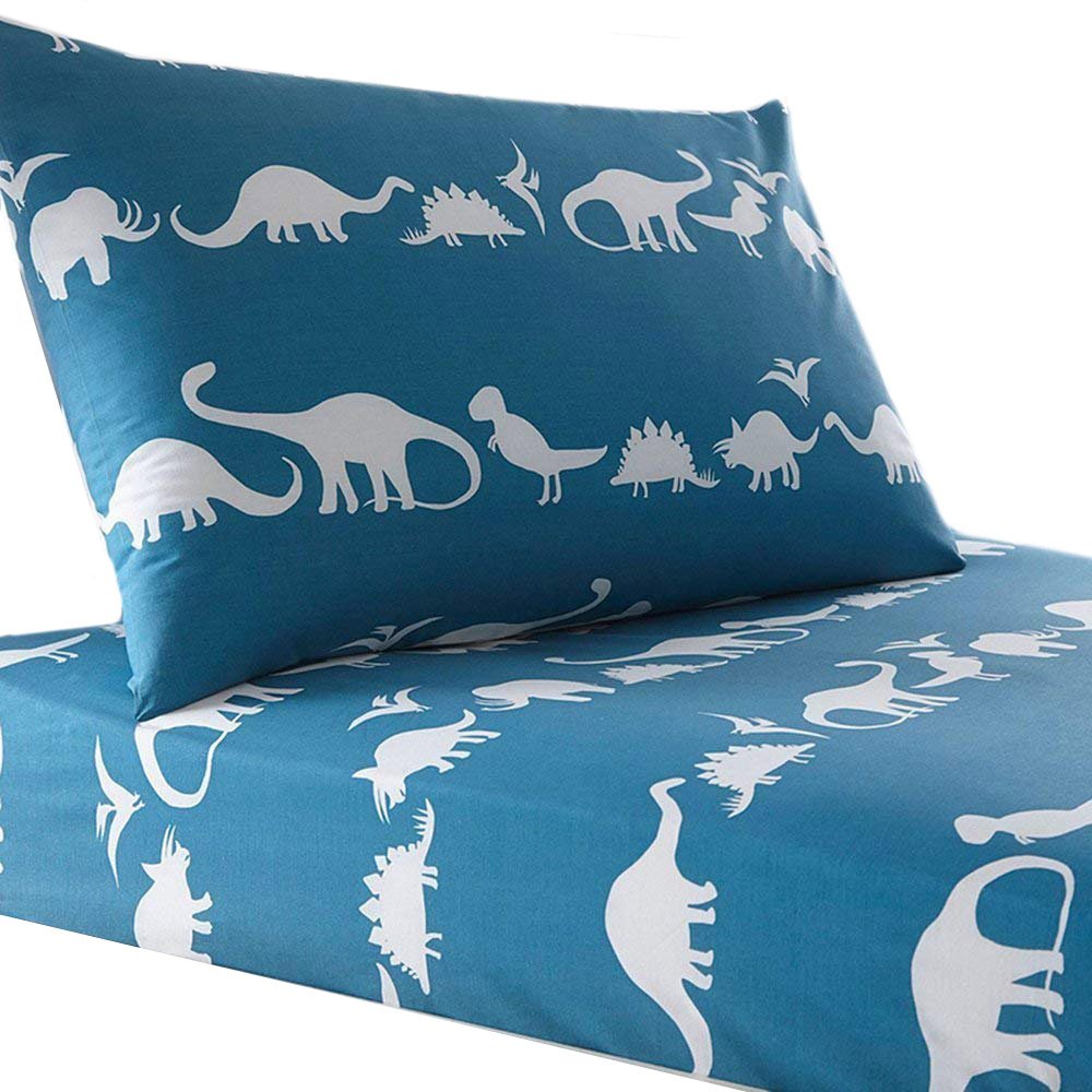 Lausonhouse Cotton Sheet Set,100 Cotton Dinosaur Print Sheet Set for