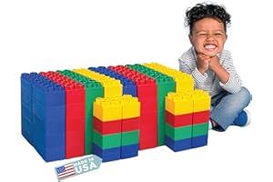 BiggoBlocks Big Blocks for Kids Ages 4-8, Indoor & Outdoor Blocks for Kids Jumbo Games, Large Building Blocks (96 PC) Standard Set