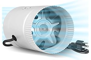 iPower Inline Booster Duct Fan 4" HVAC Exhaust Ventilation Blower with Low Noise for Bathrooms, Kitchens, Basements, Attics, Grow Tents