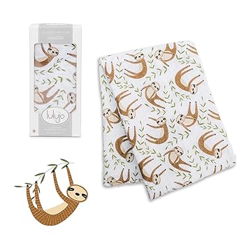 sloth muslin swaddle