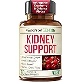 Ultra Kidney Cleanse Detox & Repair with Astragalus Root, Chanca Piedra, Cranberry Extract 30% & Stinging Nettle – Kidney Support Supplement for Bladder & Urinary Tract Health, 60 Cranberry Pills