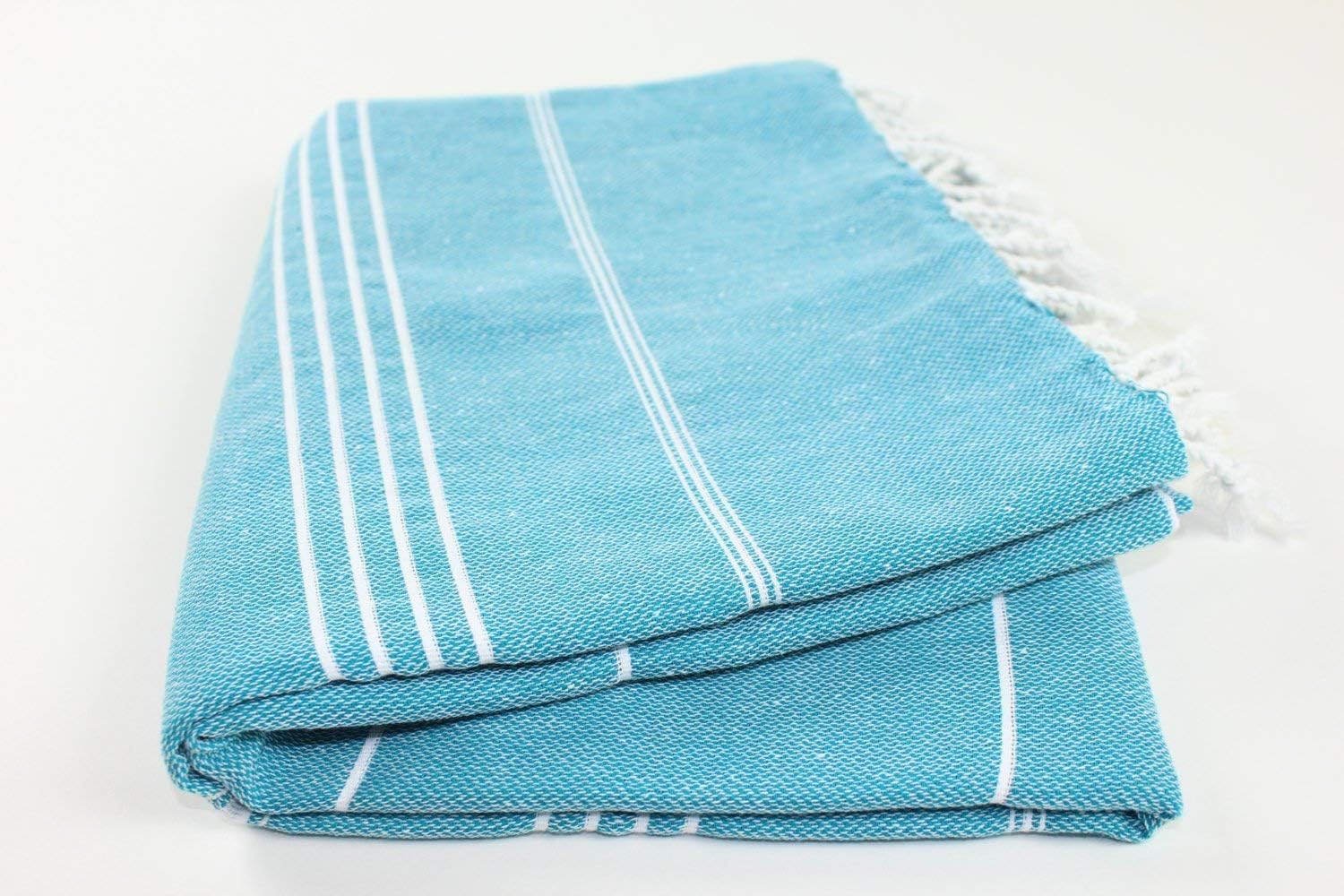 Turkish Towel Fouta Peshtemal for Beach Bath Spa Yoga Hammam Gym Pool Wrap Pareo Sarong 100% Cotton Various Colors (Petrol Blue)