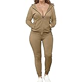 Bealin Women's Jogging Suits Two Piece Outfits Sweatsuit Long Sleeve Zip Tops and Sweatpants Workout Tracksuit Sets