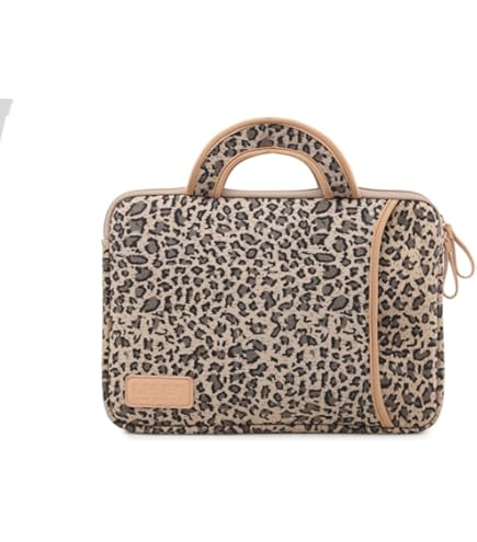bagsfromus Lisenキャンバス生地スタイリッシュなLeopard 's Spotsヒョウ印刷スタイル7???15.6インチラップトップスリーブコンピュータ保護キャ w17b8b5 Amazon.com: XSKN Yellow Leopard Spot Canvas Fabric Zipper Laptop
