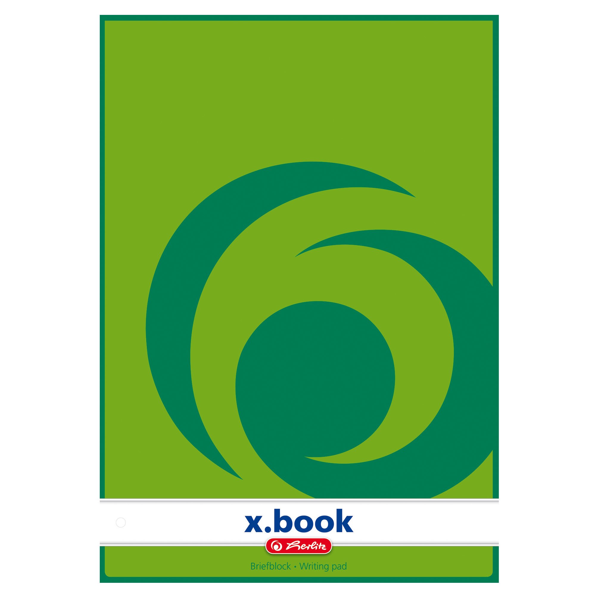 Herlitz A4 Blank Writing Pad (100 Sheets per Pad, Pack of 5)