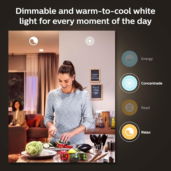 PHILIPS HUE SMART LED A19 BULB 2-PACK, WHITE AND COLOR AMBIANCE, E26 BASE, 9.5W, FULL SPECTRUM LIGHT 1000K-20000K, 1100 LUMENS, DIMMABLE, COMPATIBLE WITH ALEXA, GOOGLE ASSISTANT, APPLE HOME