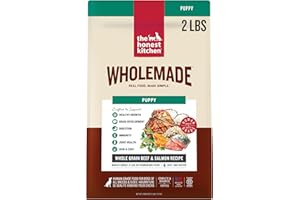 The Honest Kitchen Wholemade Whole Grain Beef & Salmon Dehydrated Puppy Dog Food, 2lb Bag (Makes 8lbs)
