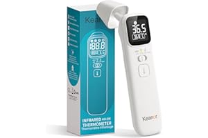 Thermometer for Adults & Kids 3-in-1 Digital Non-Contact Forehead Infrared Baby Ear Thermometer Backlit Display 1s Fast Readi